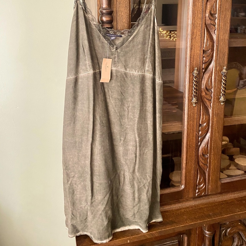 American Eagle Outfitters Dark Green Shift Dress